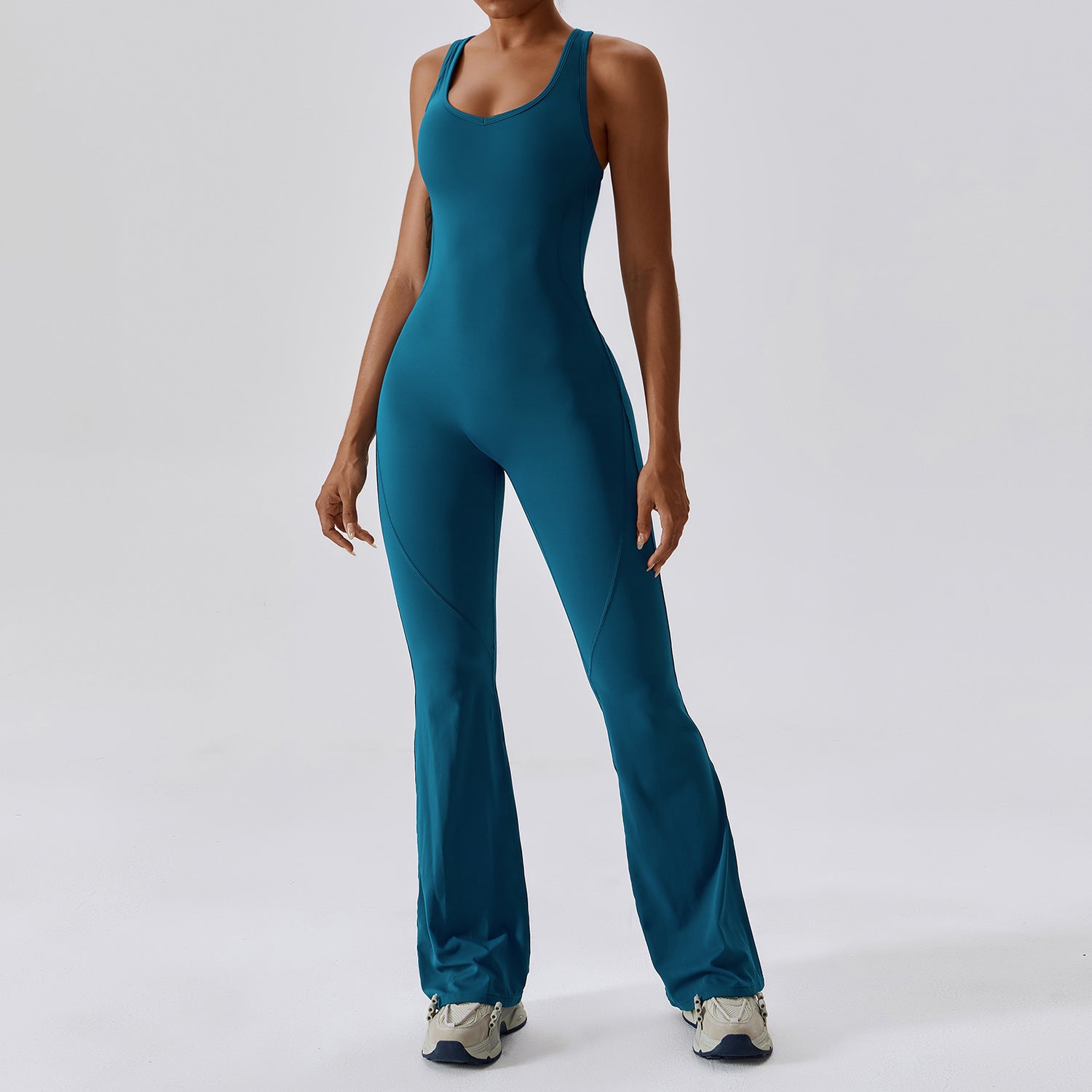 Quick Drying Skinny Yoga Dance Sports Workout Hip Lift Belly Shaping Micro Pull Yoga Jumpsuit