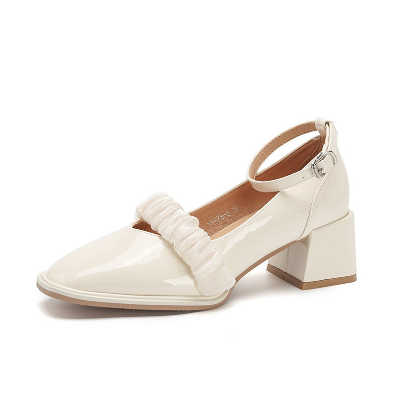 Women's Mary Jane Square Toe Chunky High