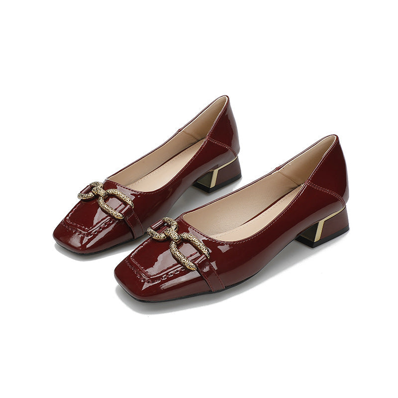 Women's Spring Shallow Mouth French Square Toe