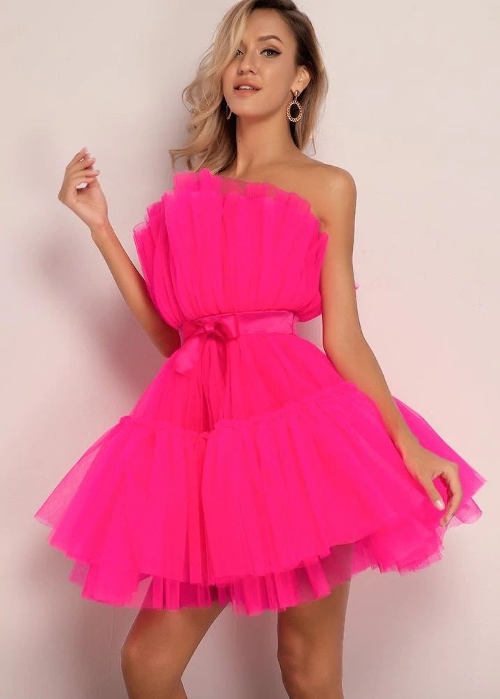 Robe tutu en maille avec nœud gracieux