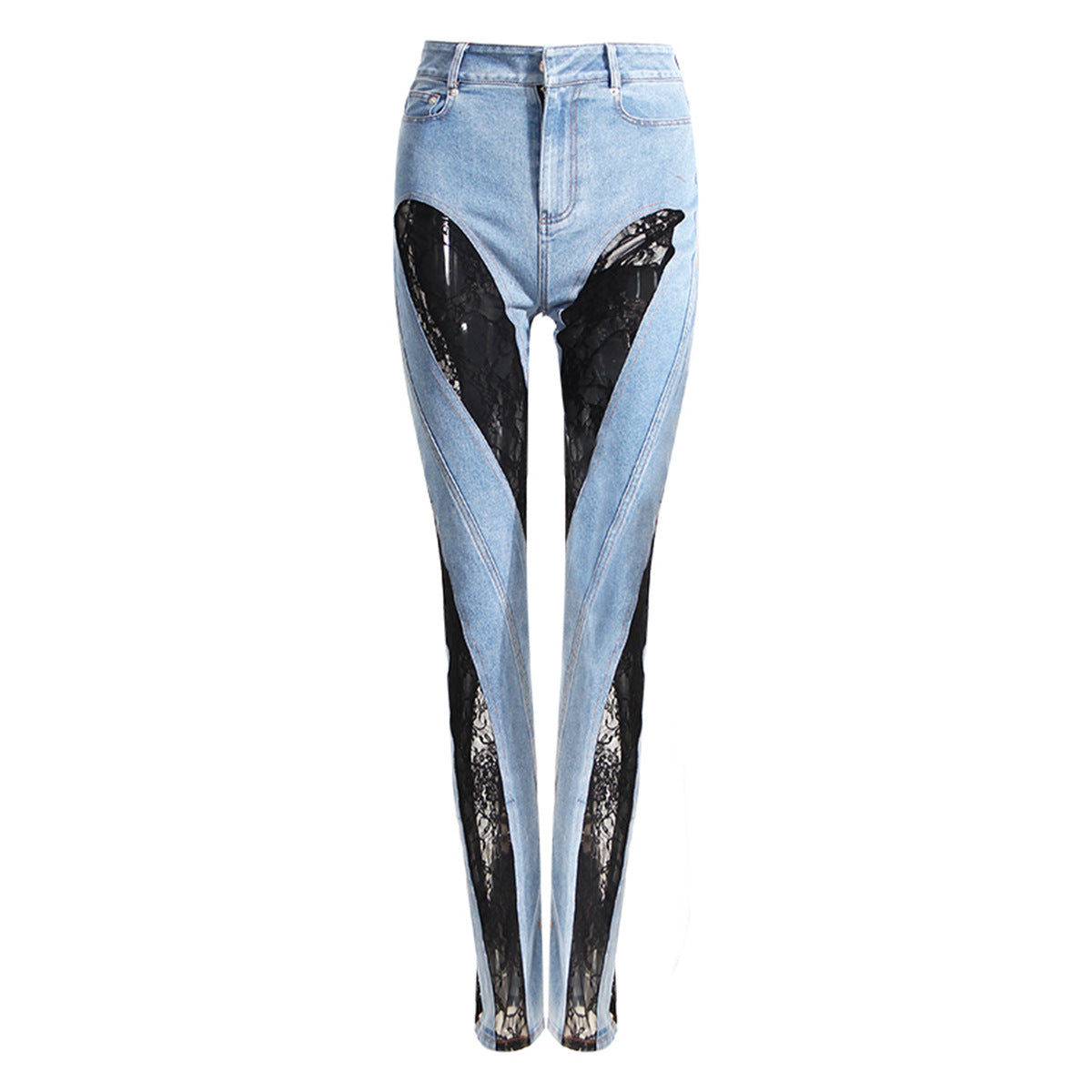 Lace High Waist Slimming Jeans