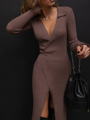 Split Strap Thread Knitted Dress