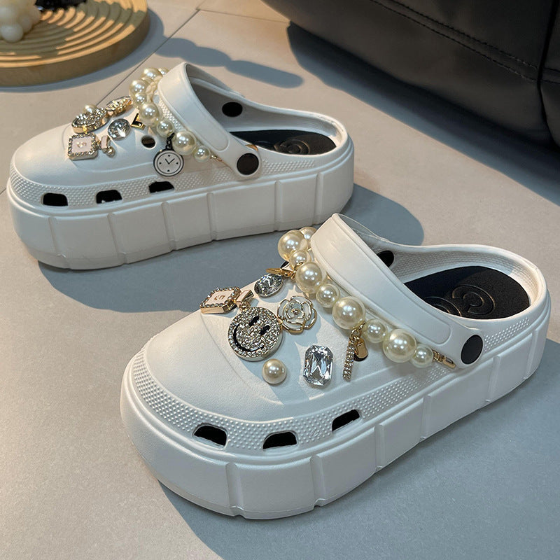 Chaussures d'été à enfiler pour femmes, style extérieur Eva