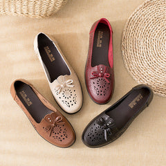 Women's Bottom Mom Pumps Flat Hollowed