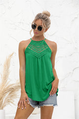 Lace Stitching Halter Top