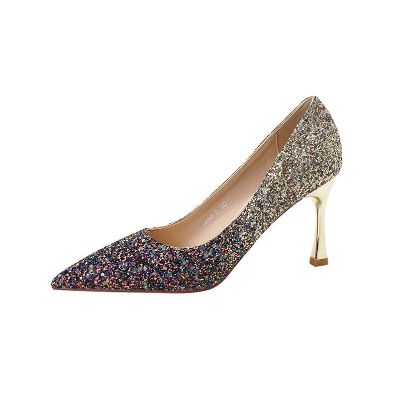 Innovative Gradient Crystal Sequined Banquet Dress