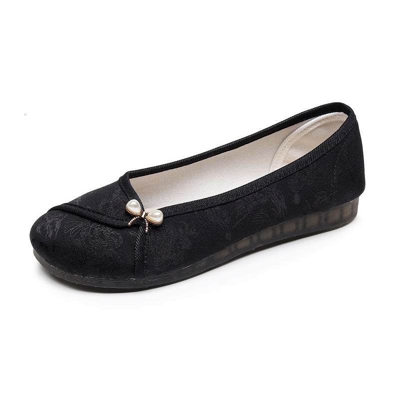 Women's Cloth Soft Bottom Black Plus