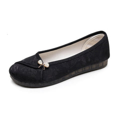 Women's Cloth Soft Bottom Black Plus