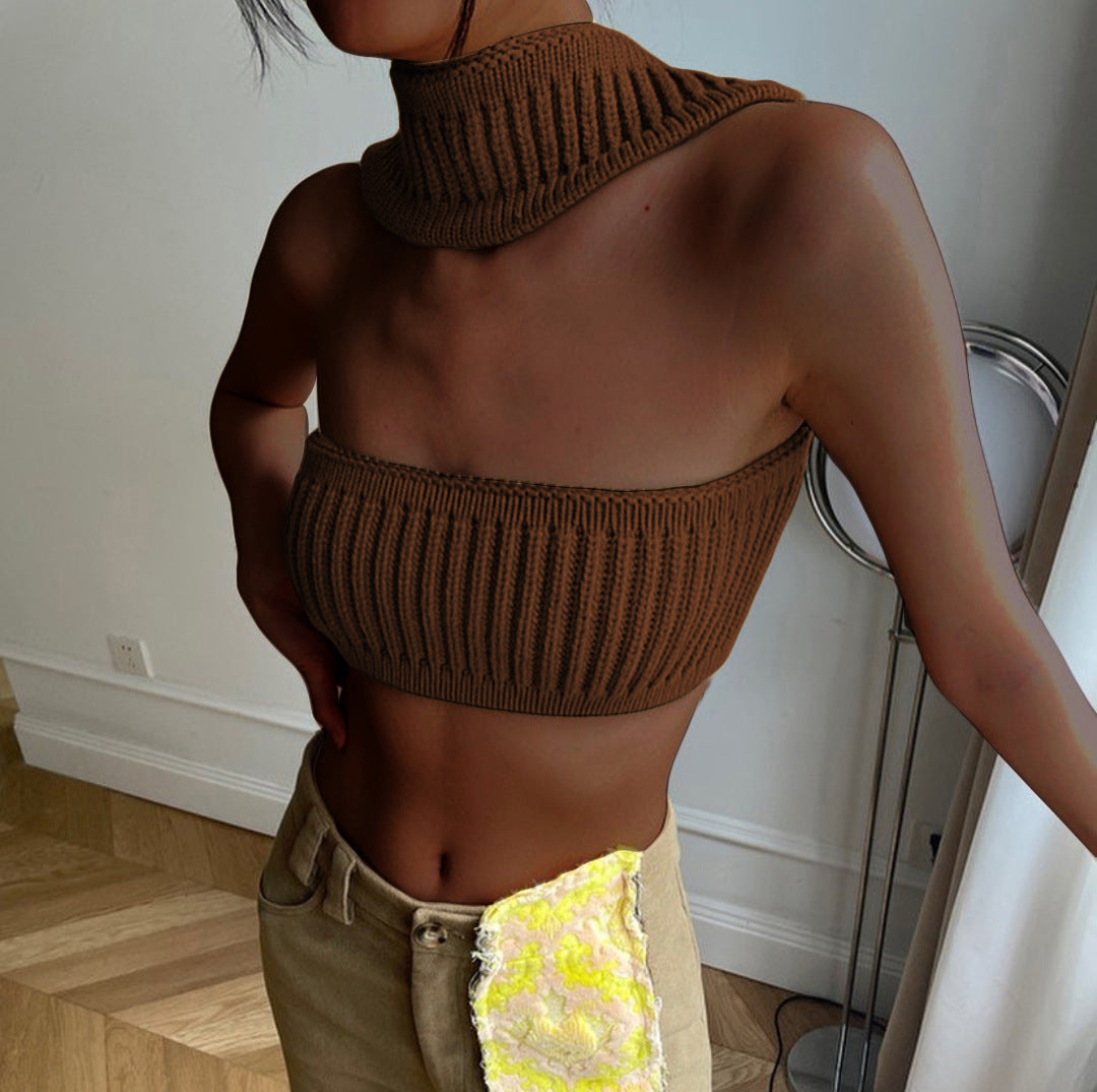 Vacation Halter Sweater Tube Top Vest Top