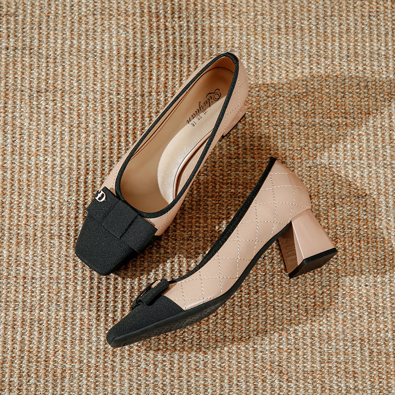 Women's Assorted Colors Retro Square Toe