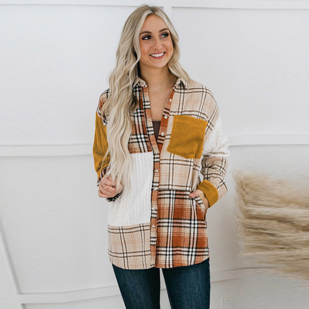 Plaid Blouse Blouse