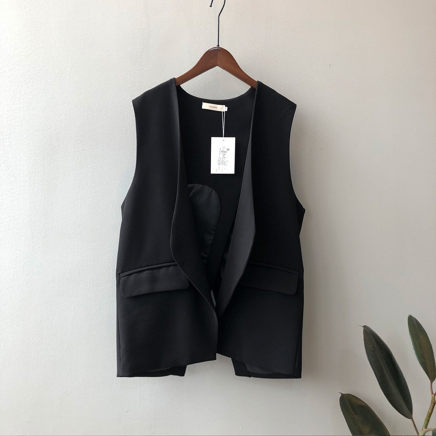 Blazer Vest Korean V-neck Sleeveless Loose Back Slit Vest