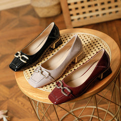 Women's Spring Shallow Mouth French Square Toe