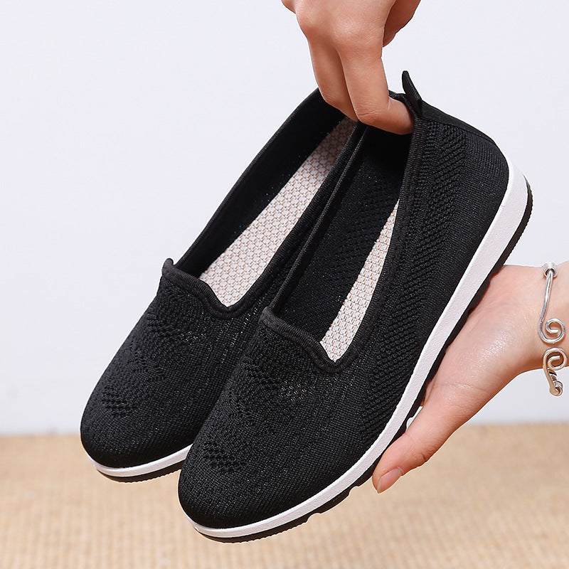 Damen Slip-on Old Beijing Cloth Soft Bottom
