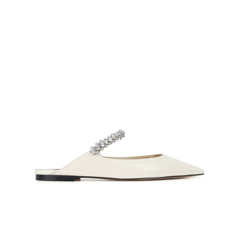 Women's Flat Summer Rhinestones Strap Shallow Mouth