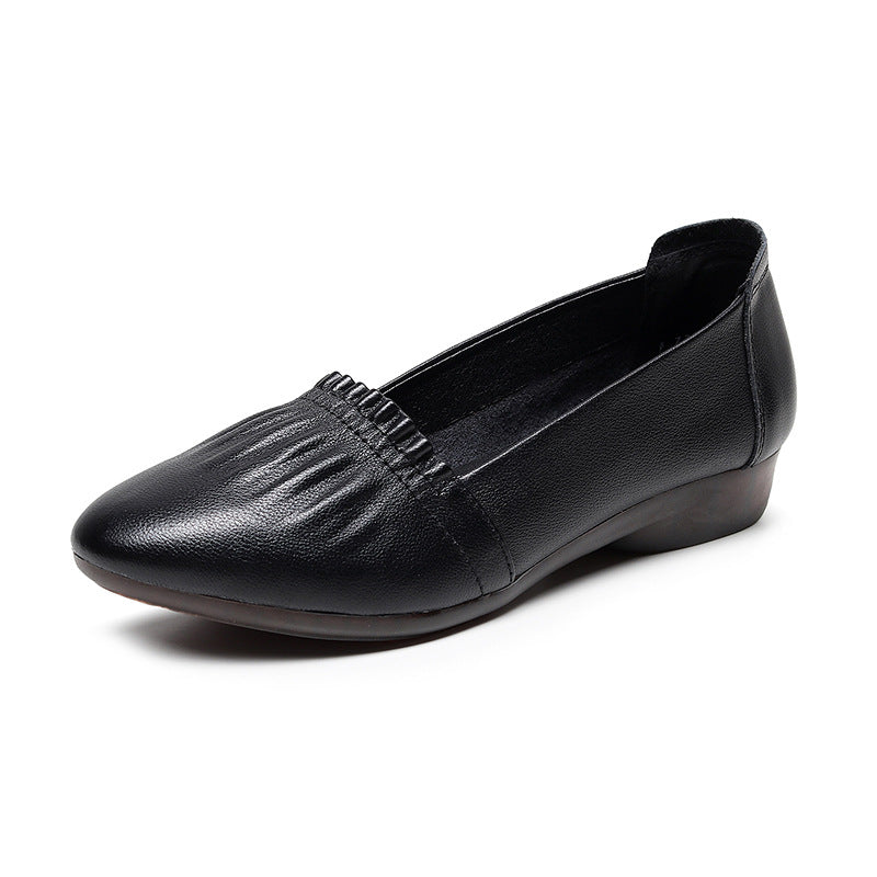 Women's And Comfortable Single Flat Genuine Slip