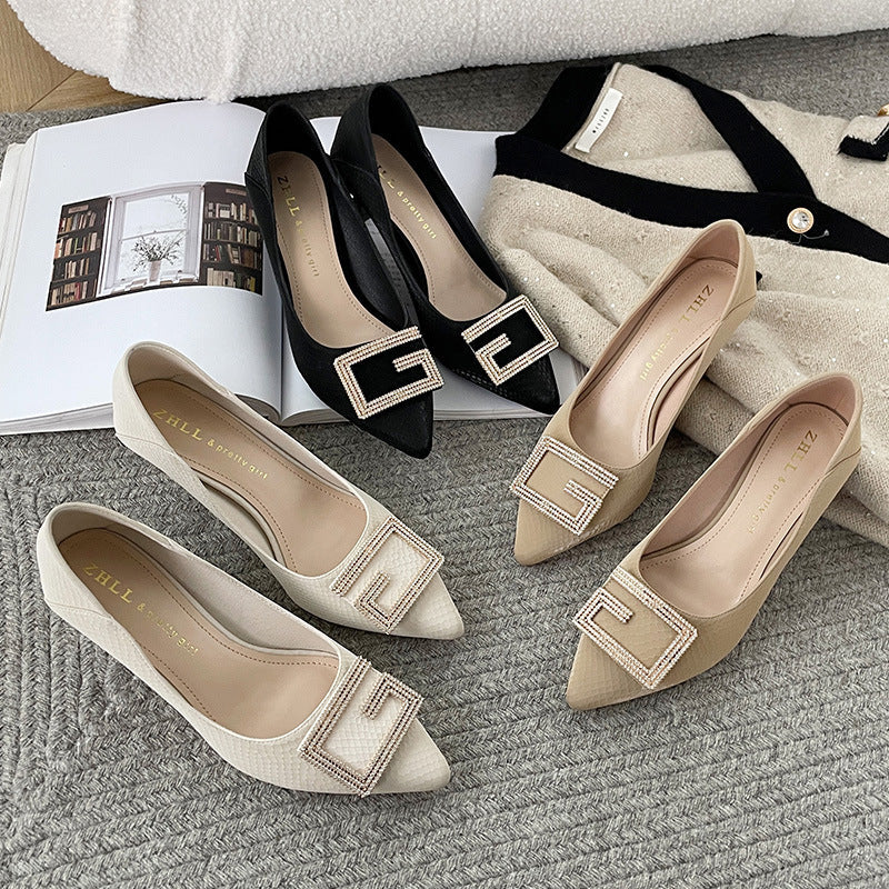 Escarpins souples pour femme, pieds larges