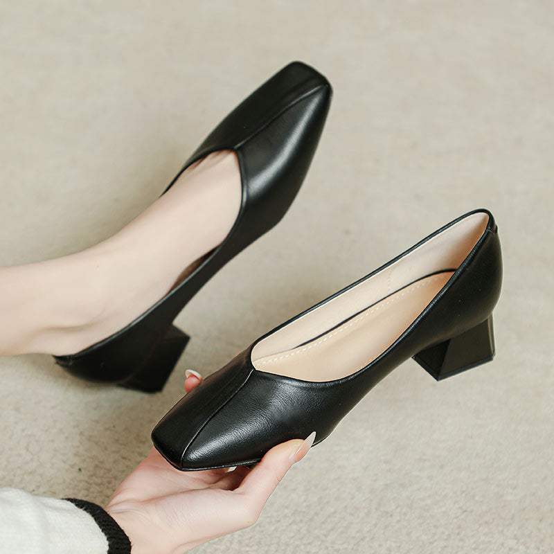 Women's Toe Grandma Soft Black High Female