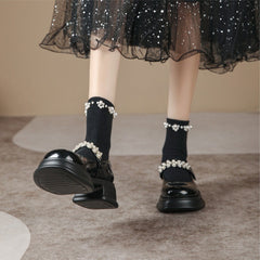 Strap Buckle Summer College Style Platform