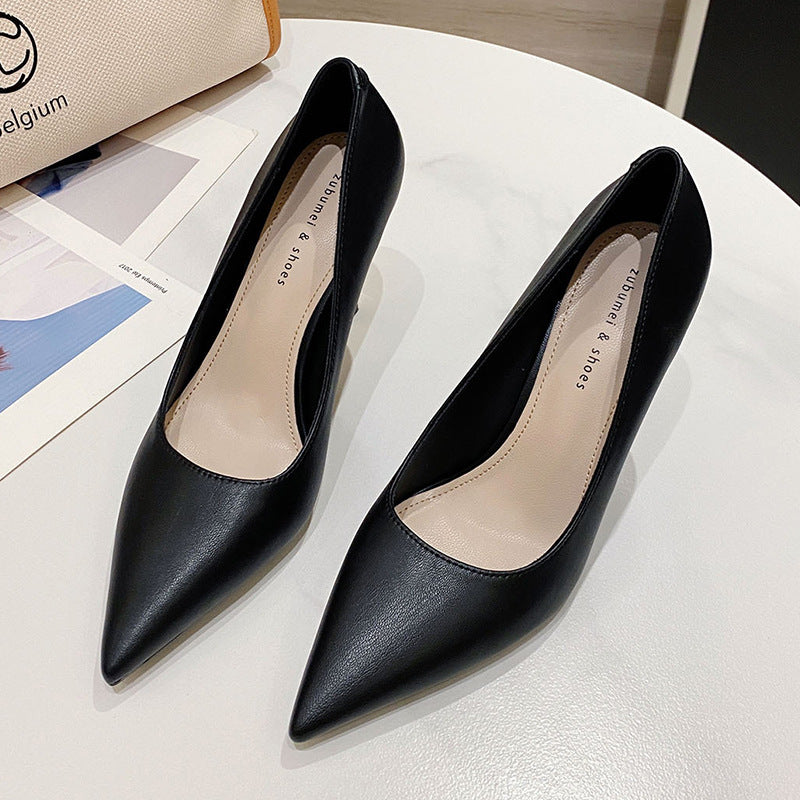 Damen Spitz Stilettos Fee Stil Volltonfarbe High Heels