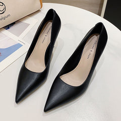 Damen Spitz Stilettos Fee Stil Volltonfarbe High Heels