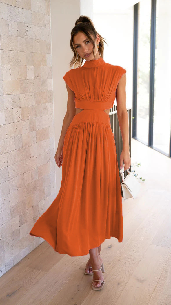 Sweet Street – StCollar – Kurzes, einfarbiges Maxikleid