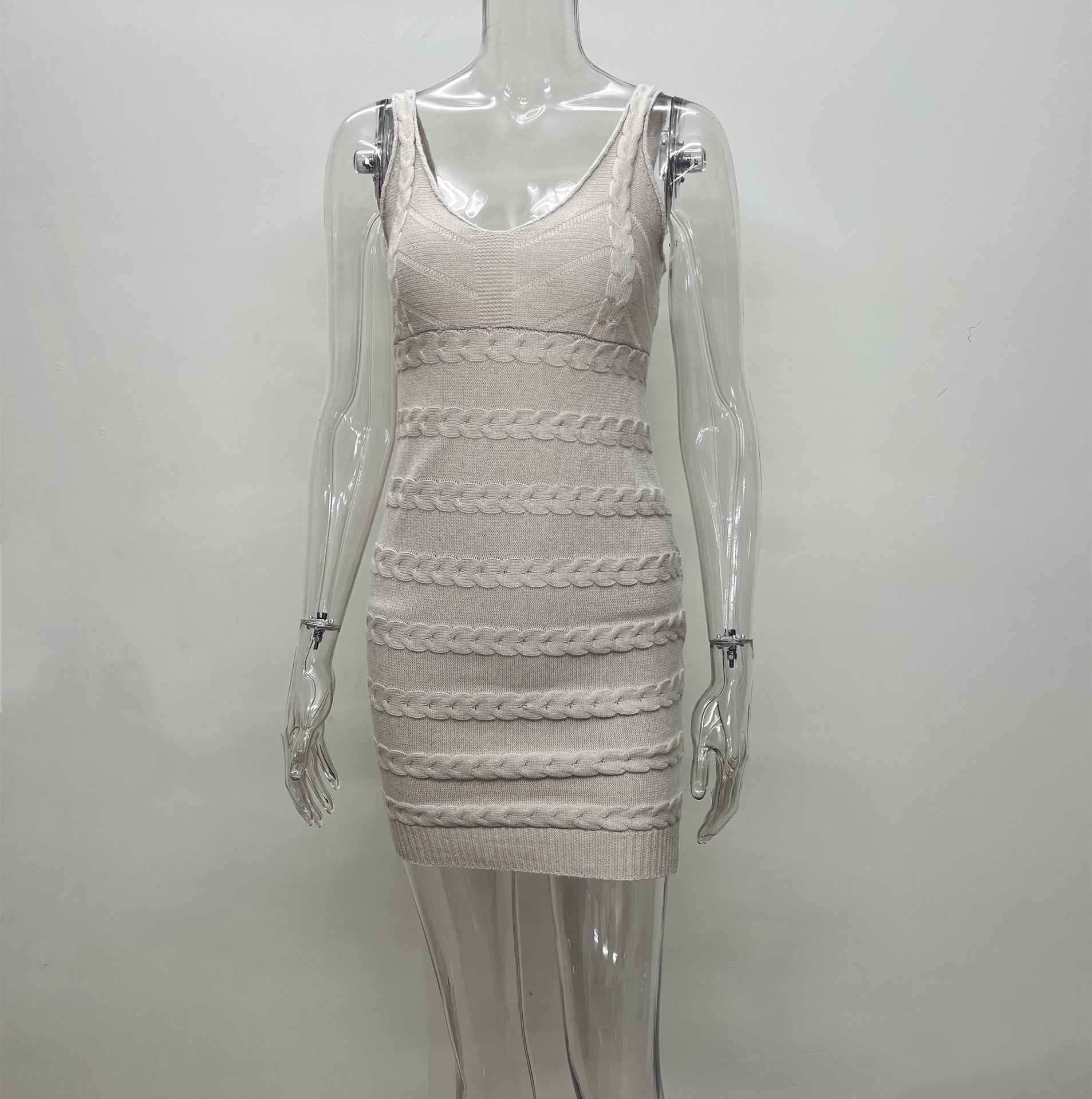 Early Niche Western Knitted Cami Dress Elegant Dress