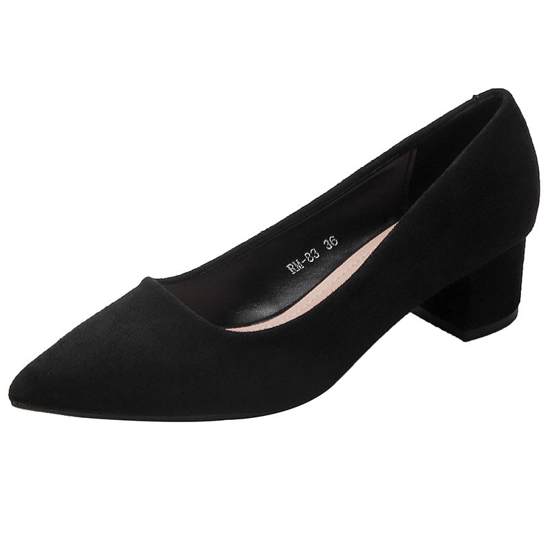 Women's Civil Servant Interview Black High Pointed Toe
