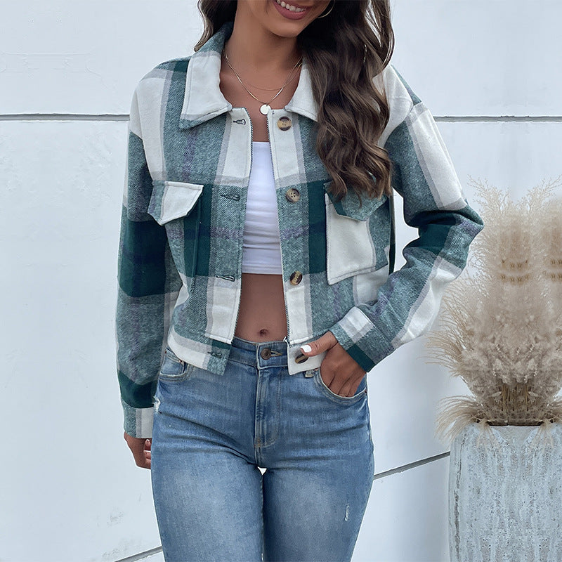 Plaid Long Sleeve Shacket
