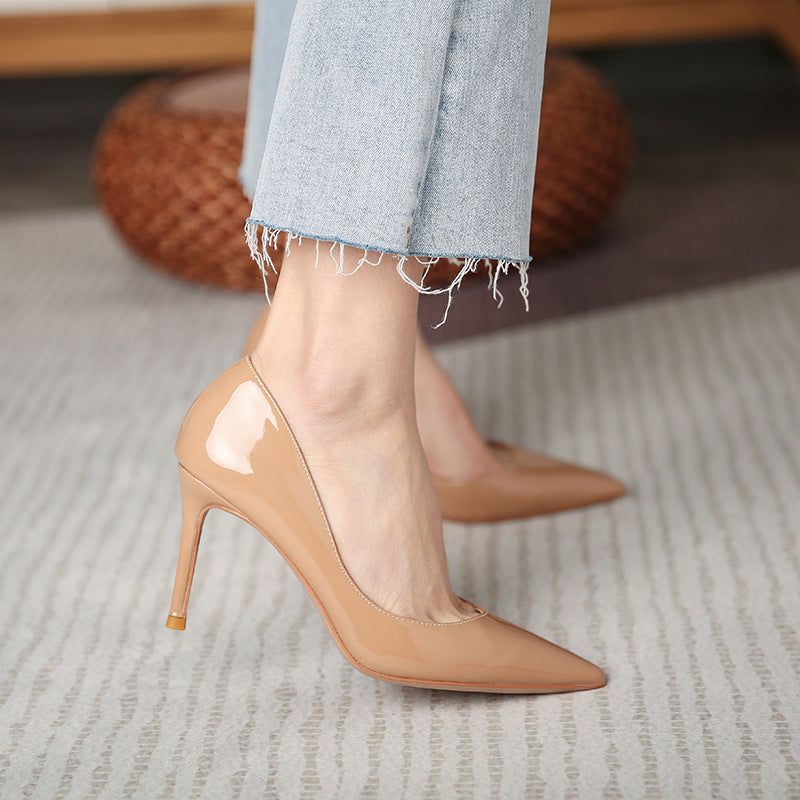 Women's Pointed Classic Style High Pumps French Heels