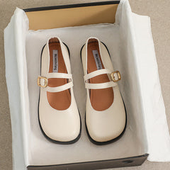 Women's Pumps Round Toe Mary Jane Shallow Mouth Soft