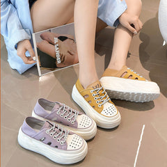 Women's Summer Platform Two-way Breathable White