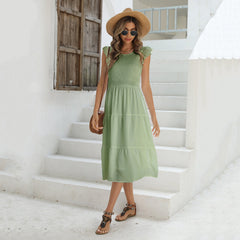 High Waist Office Mid Length Dress