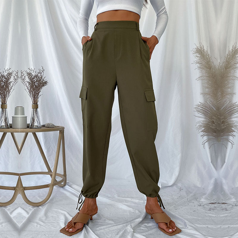 Trousers Solid Color Casual Pants