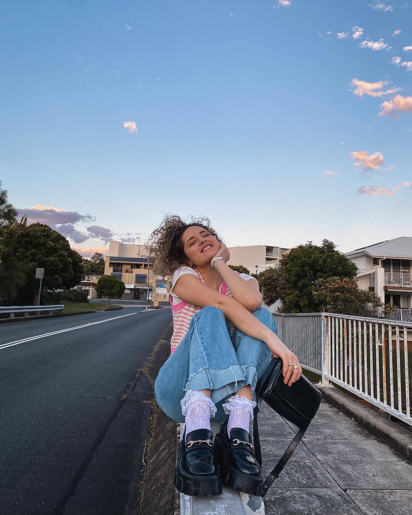Jeans bouclés amples délavés pantalons en denim décontractés
