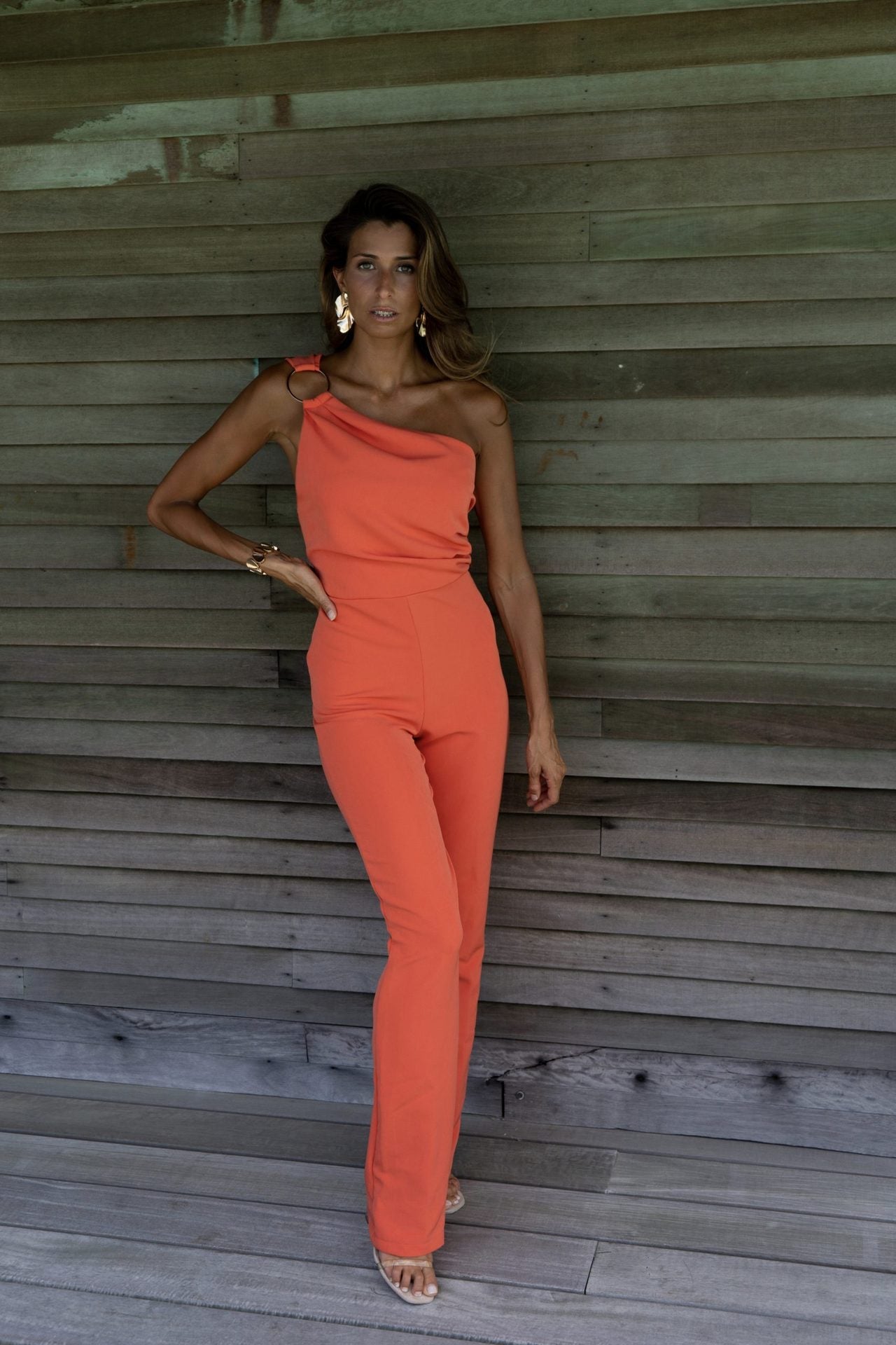 Wear Solid Color Nightclub Casual Jumpsuit