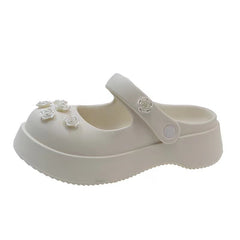 Women's Black Mary Jane For Summer Platform