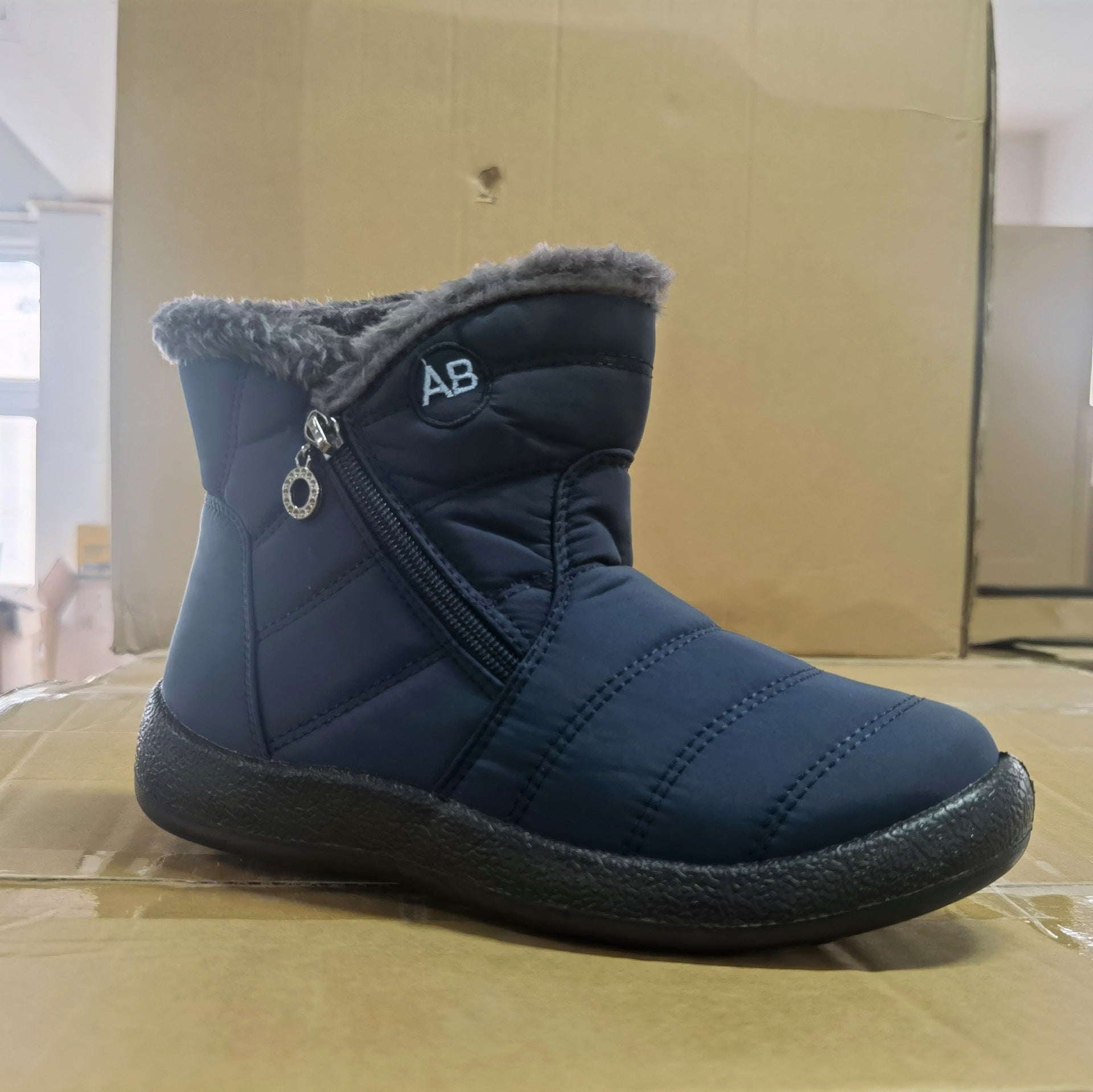Taille femme hiver chaud fermeture éclair latérale coton léger
