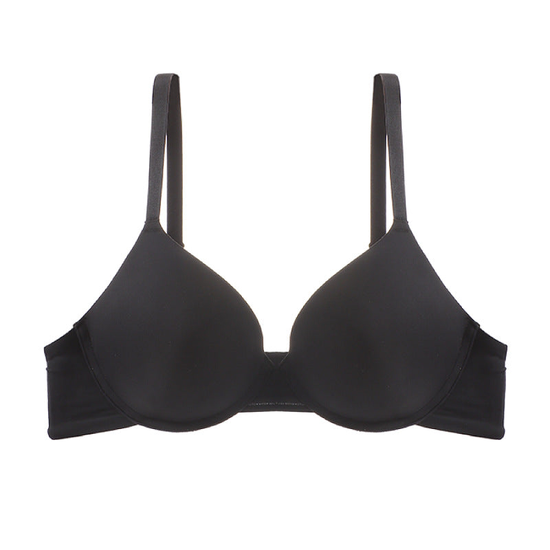 Sous-vêtements basiques simples, doux, à armatures, push-up, petite taille de poitrine, soutien-gorge exagéré, croisé, dos nu, ensemble culotte
