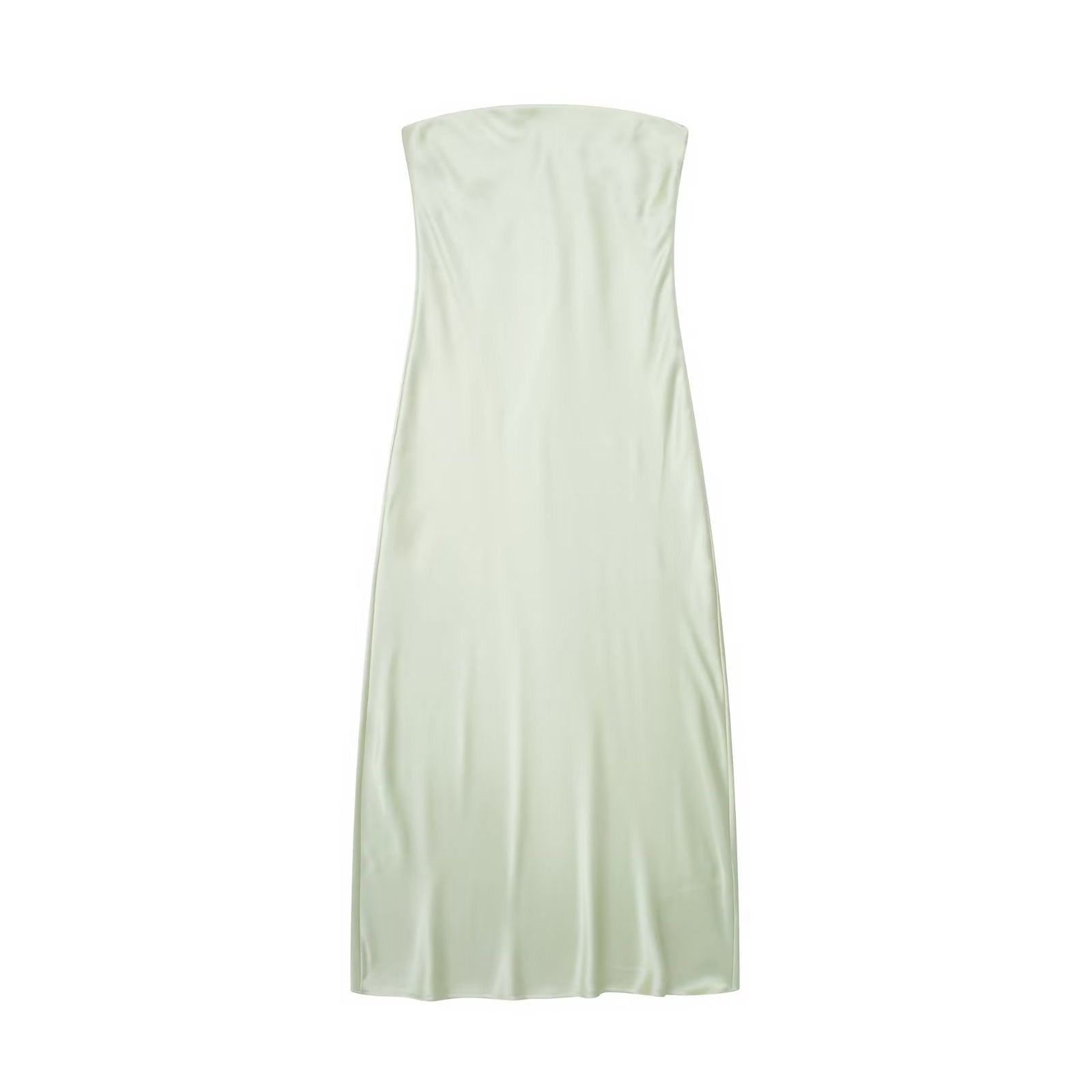 Urban Casual Silk Satin Texture Tube Dress