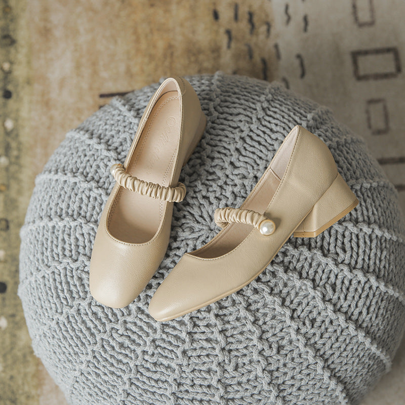 Jane Spring Low-cut Square Toe Style