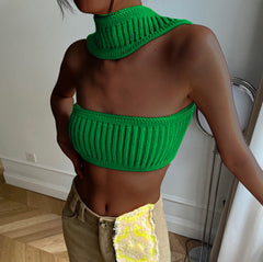 Vacation Halter Sweater Tube Top Vest Top