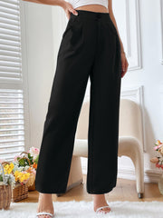 Lässige, lockere, figurbetonte Hose mit hoher Taille