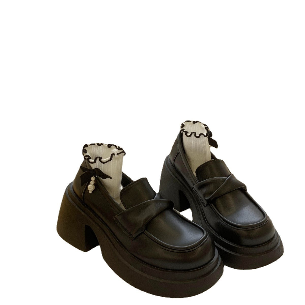 Women's Style Spring Platform French Retro Slip-on