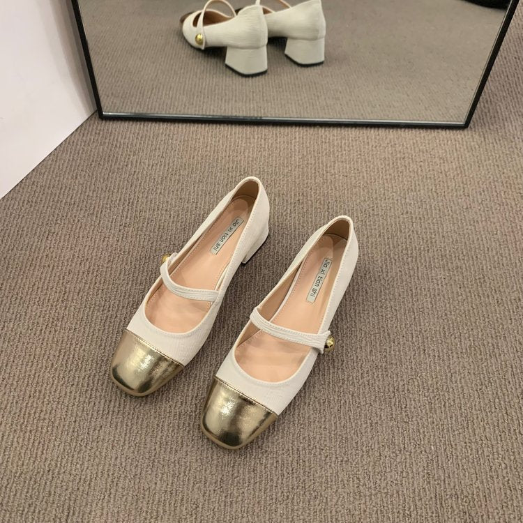 Women's French Style Classic Square Toe Mary Jane