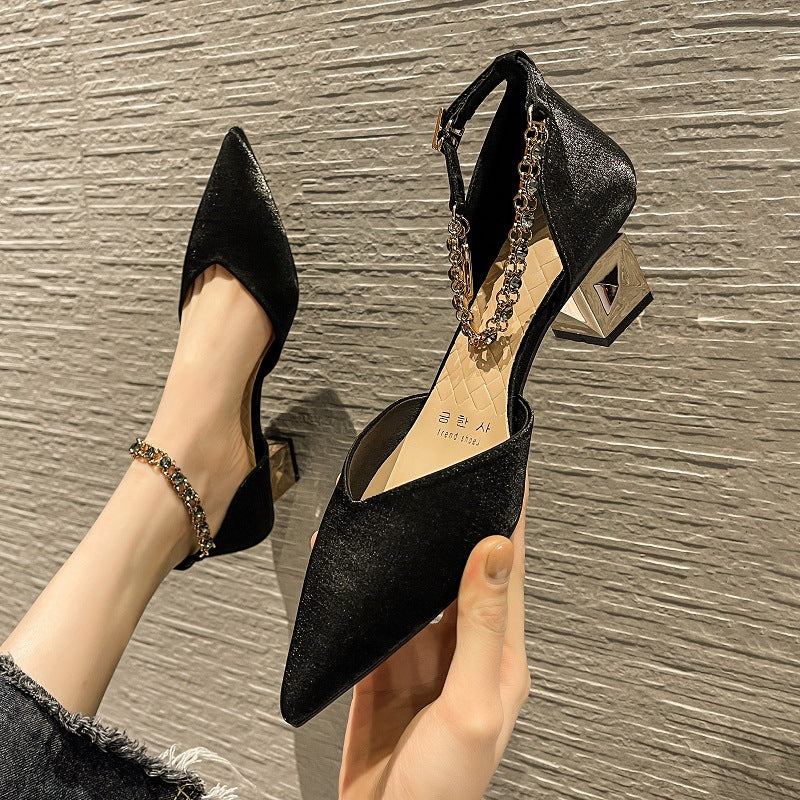 Stylish Women's High Chunky Hollowed Spring