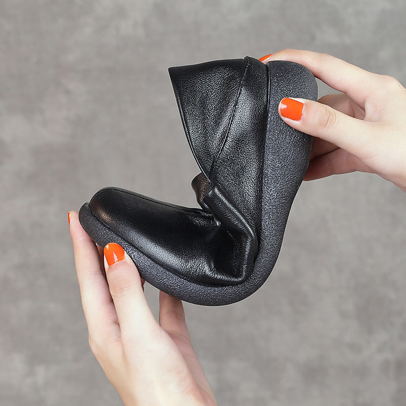 Women's Genuine Soft Bottom Mom Flat Leisure Men's Shoes