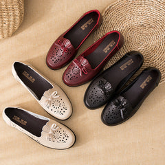 Women's Bottom Mom Pumps Flat Hollowed