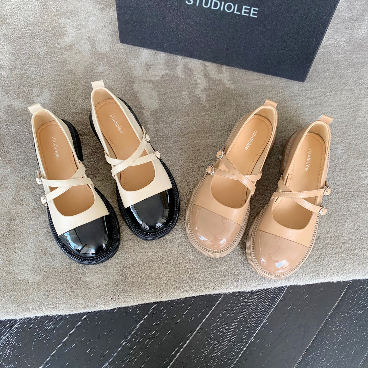 Women's Mary Jane Chunky Low-cut Temperament With