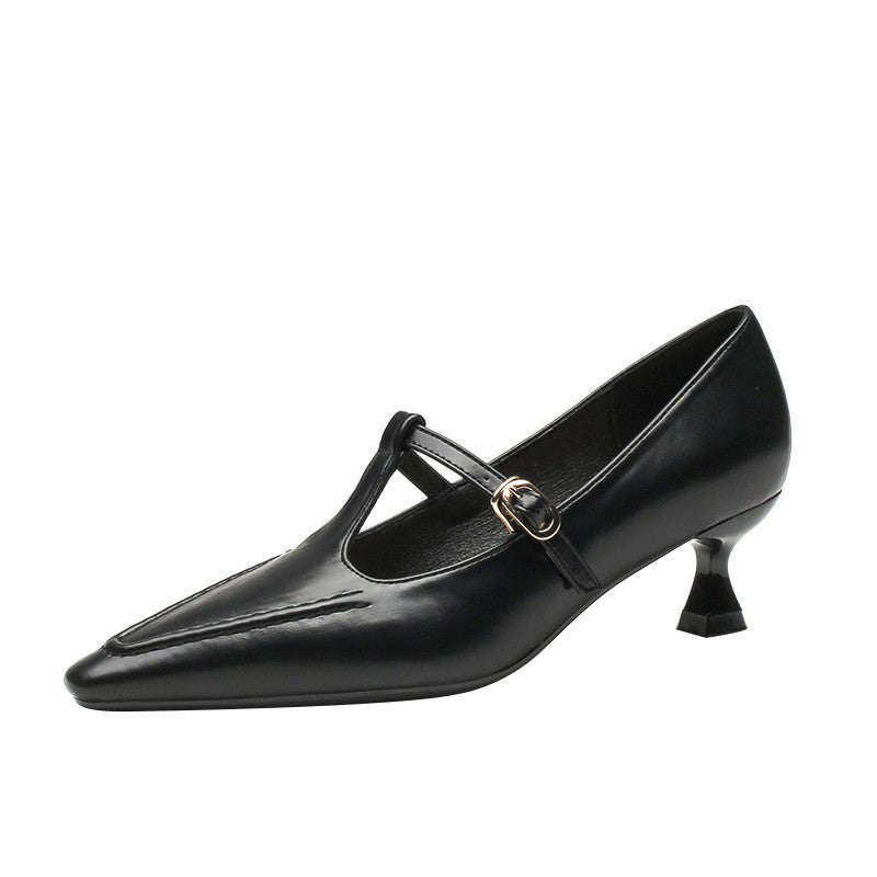 Women's Sheepskin Inner Cushion Pointed Toe Mary